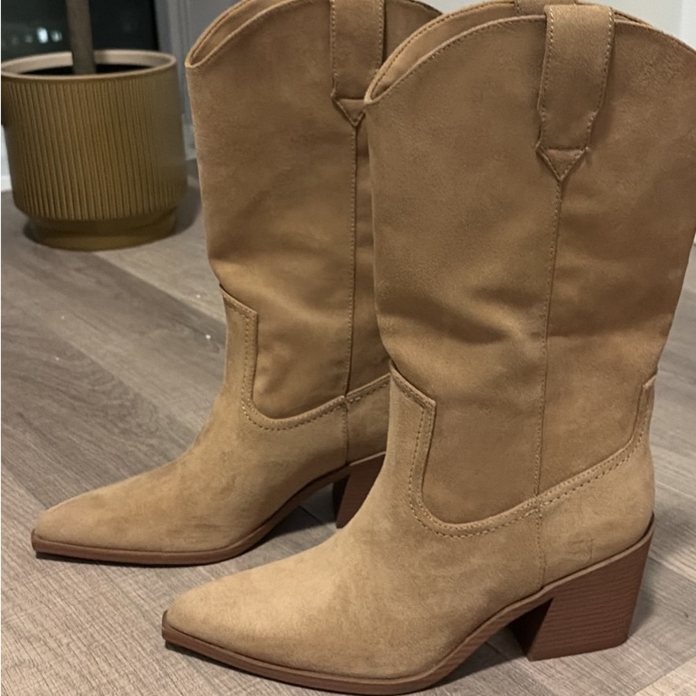 Bershka Camel Heeled Boots